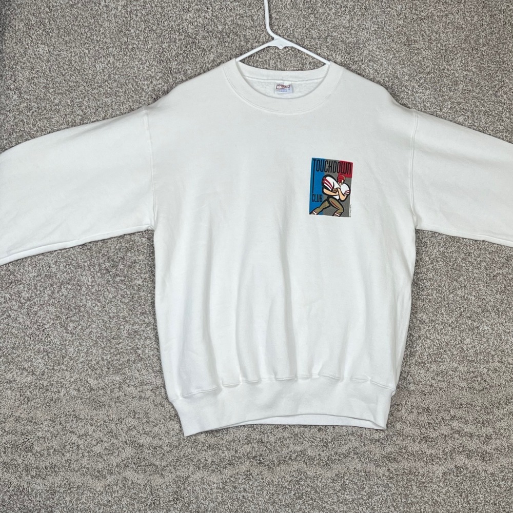 Vintage Sweatshirt Mens Large‎ White Crazy Shirts Hawaii Touchdown Club Football